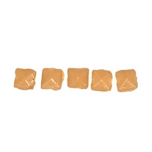 Vintage miniscule tan square beads