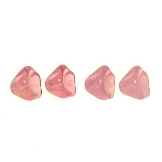 Vintage varied pink bell flower beads