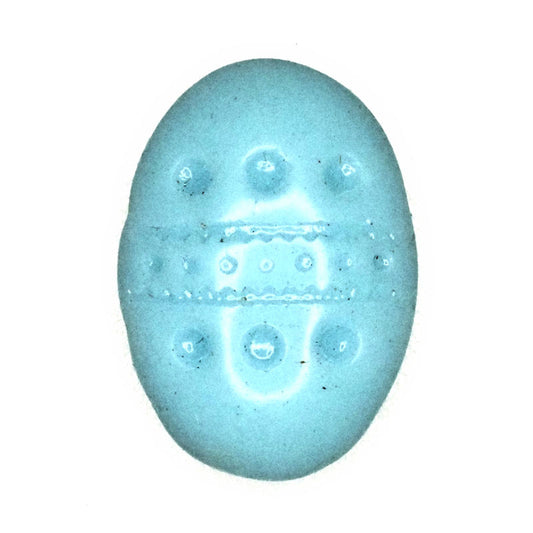 Vintage two-hole bright turquoise beads