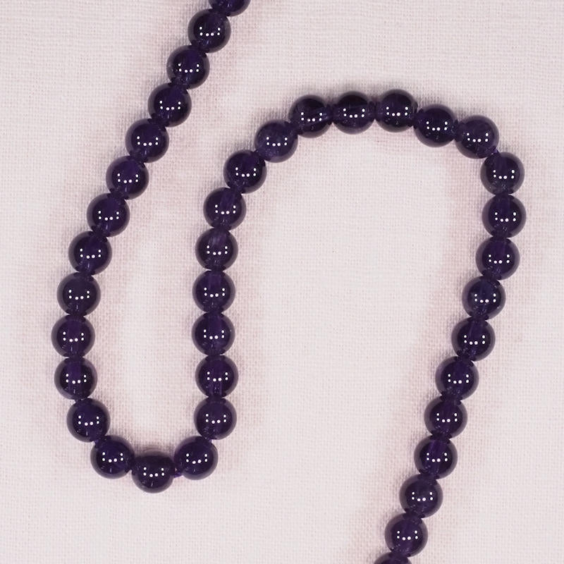 7 mm amethyst round beads