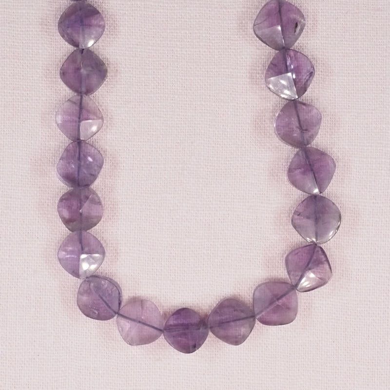 10 mm faceted amethyst diamond beads