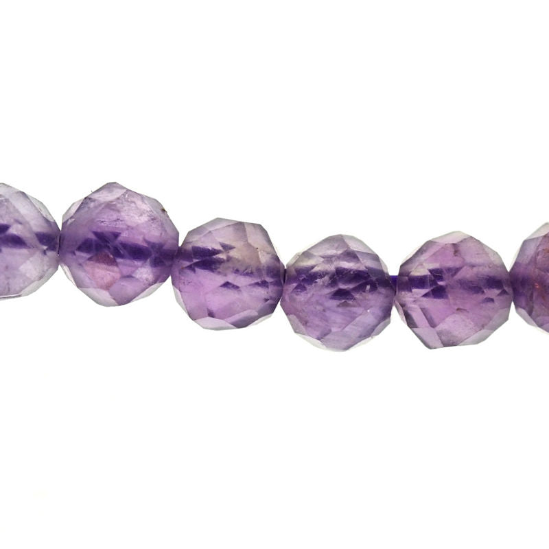 2 mm micro-faceted amethyst beads