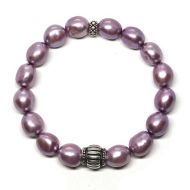 Purple and silver bracelet