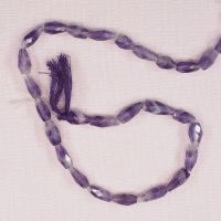 Bi-colored faceted amethyst beads