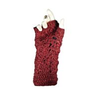 Crocheted wool fingerless gloves