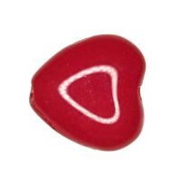 10 mm lipstick red heart beads
