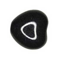 7 mm black heart beads