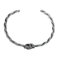 Sterling silver twisted knot bracelet