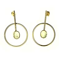 Circle and Dot Moonstone earrings