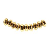 6 mm by 3 mm gold-plate rondelles