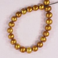 12 mm bright gold potato pearls