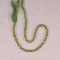 4 mm faceted round peridot beads