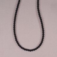 4 mm round black onyx beads