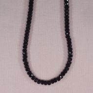4 mm by 6 mm black onyx faceted rondelles