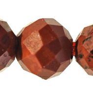 2 mm micro-faceted red jasper beads