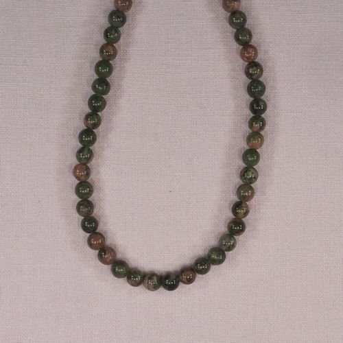 6 mm round unakite beads