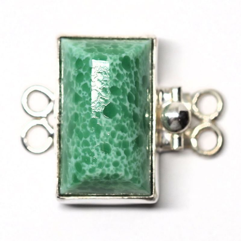 German emerald glass pendant clasp - Sojourner